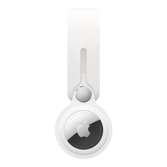 Microsonic Apple AirTag Kılıf, Silicon Loop Key Ring Beyaz