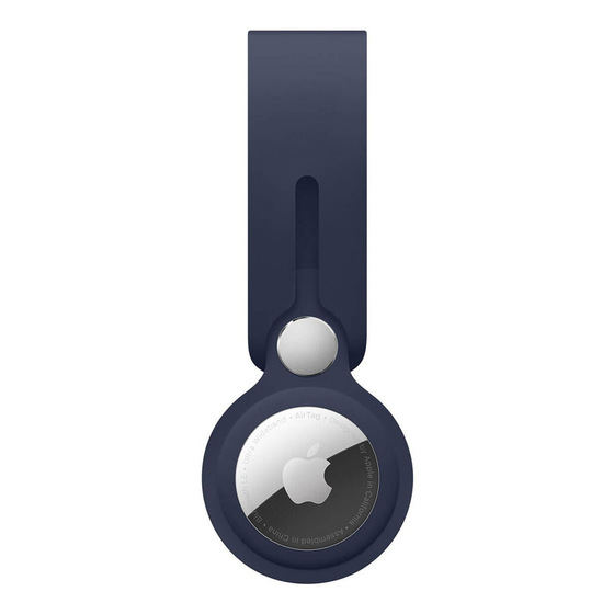 Microsonic Apple AirTag Kılıf, Silicon Loop Key Ring Lacivert