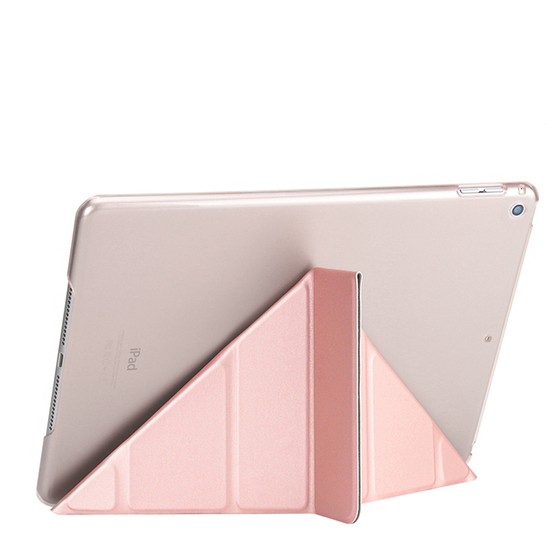 Microsonic Apple iPad Air 3 10.5'' 2019 (A2152-A2123-A2153-A2154) Folding Origami Design Kılıf Rose Gold