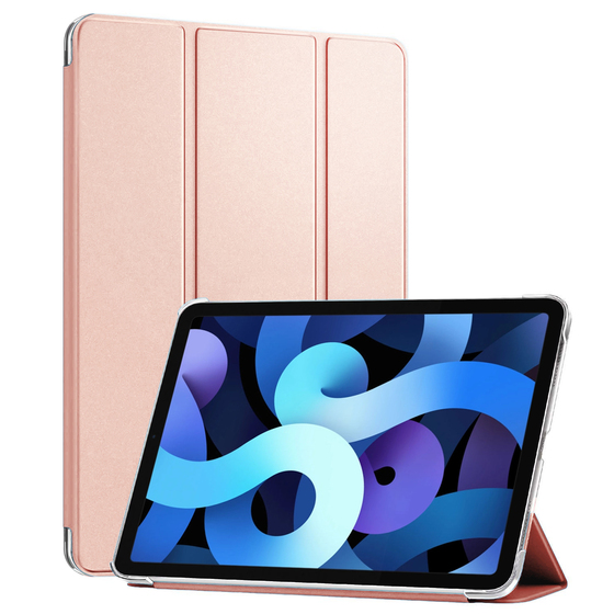 Microsonic Apple iPad Air 4 (2020) Kılıf Slim Translucent Back Smart Cover Rose Gold