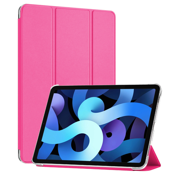 Microsonic Apple iPad Air 5.Nesil 2022 Kılıf (A2588-A2589-A2591) Slim Translucent Back Smart Cover Pembe