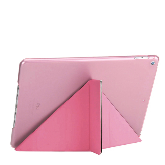 Microsonic Apple iPad Air (A1474-A1475-A1476) Folding Origami Design Kılıf Pembe