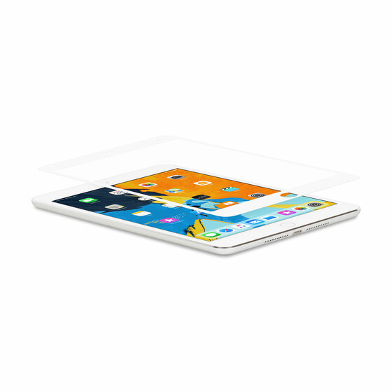 Microsonic Apple iPad Air (A1474-A1475-A1476) Tam Kaplayan Temperli Cam Ekran Koruyucu Beyaz