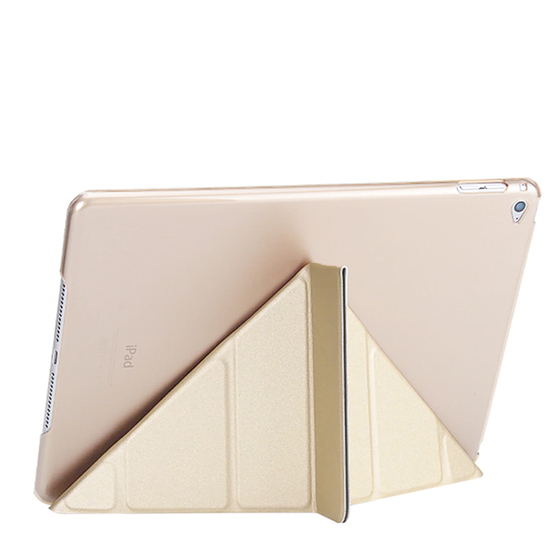 Microsonic Apple iPad Mini 4 (A1538-A1550) Folding Origami Design Kılıf Gold