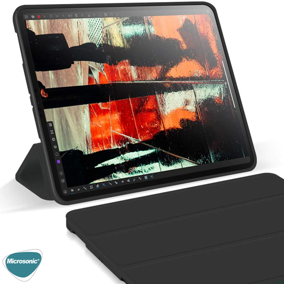 Microsonic Apple iPad Pro 11`` 2022 4. Nesil Kılıf (A2759-A2435-A2761-A2762) Smart Leather Case Mavi