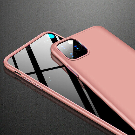 Microsonic Apple iPhone 11 Pro Max (6.5'') Kılıf Double Dip 360 Protective Rose Gold