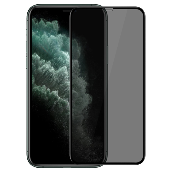 Microsonic Apple iPhone 11 Pro Max (6.5'') Privacy 5D Gizlilik Filtreli Cam Ekran Koruyucu Siyah