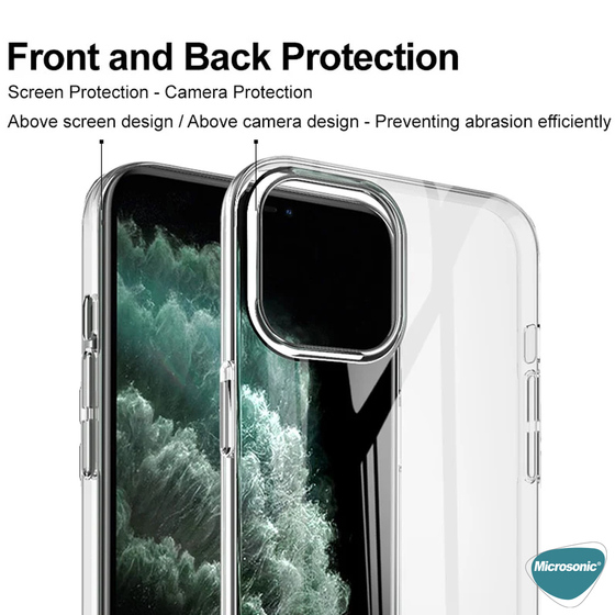Microsonic Apple iPhone 12 Pro Kılıf Non Yellowing Crystal Clear Sararma Önleyici Kristal Şeffaf