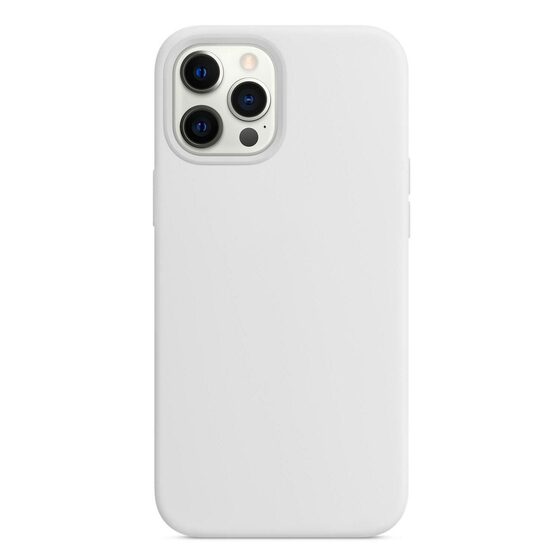 Microsonic Apple iPhone 12 Pro Max Kılıf Liquid Lansman Silikon Beyaz