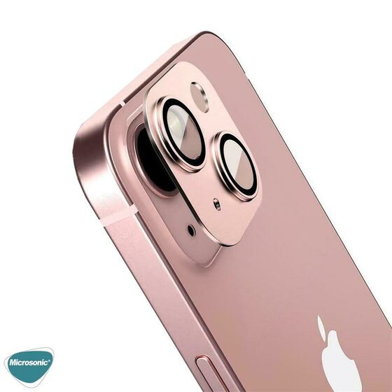 Microsonic Apple iPhone 13 Mini Kamera Lens Koruma Camı V2 Gold