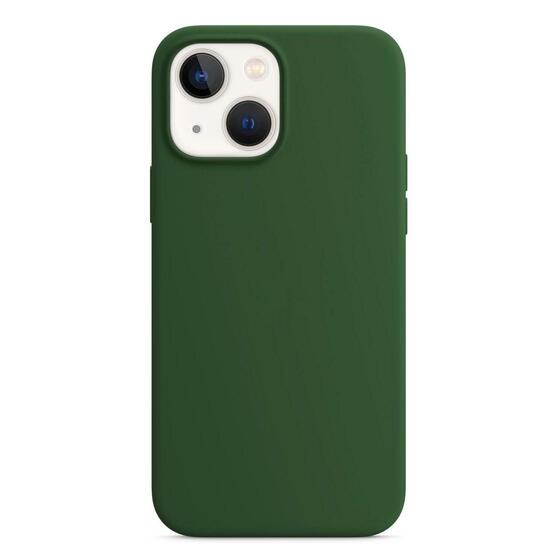 Microsonic Apple iPhone 13 Mini Kılıf Liquid Lansman Silikon Koyu Yeşil