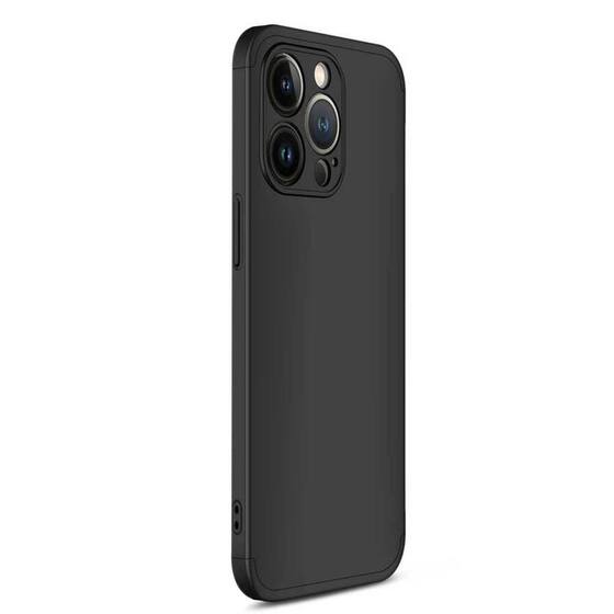 Microsonic Apple iPhone 13 Pro Max Kılıf Double Dip 360 Protective Siyah