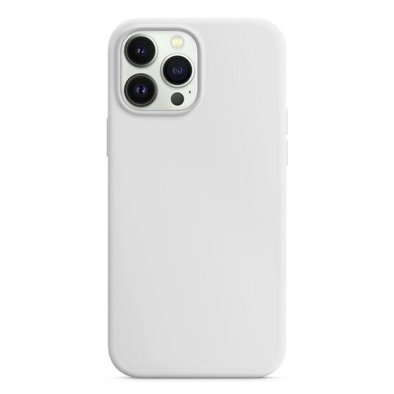 Microsonic Apple iPhone 13 Pro Max Kılıf Liquid Lansman Silikon Beyaz