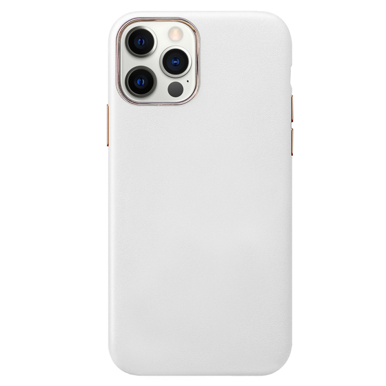 Microsonic Apple iPhone 13 Pro Max Kılıf Luxury Leather Beyaz