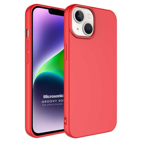 Microsonic Apple iPhone 14 Plus Kılıf Groovy Soft Kırmızı