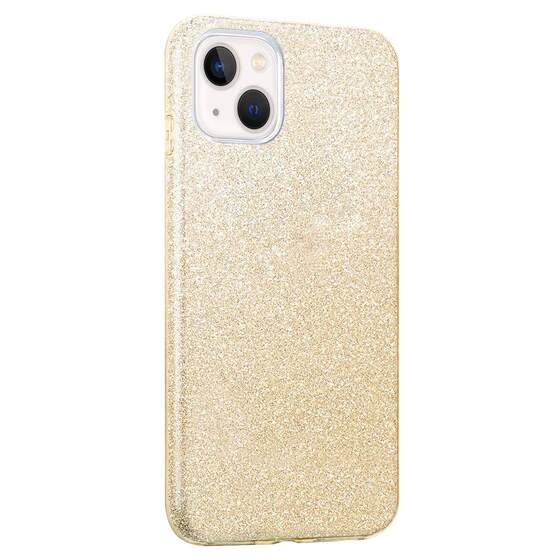 Microsonic Apple iPhone 14 Plus Kılıf Sparkle Shiny Gold