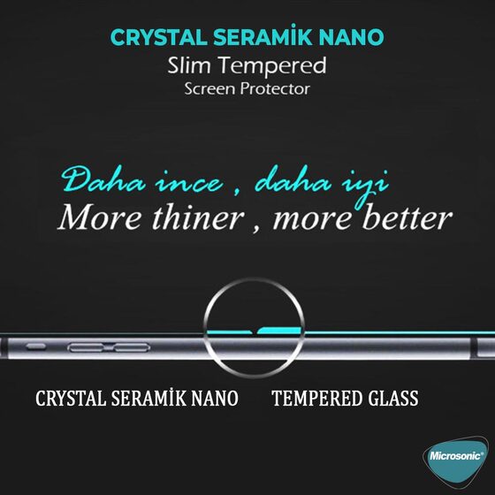 Microsonic Apple iPhone 14 Pro Max Crystal Seramik Nano Ekran Koruyucu Siyah (2 Adet)