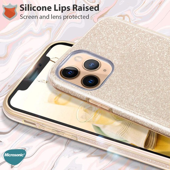 Microsonic Apple iPhone 14 Pro Max Kılıf Sparkle Shiny Rose Gold