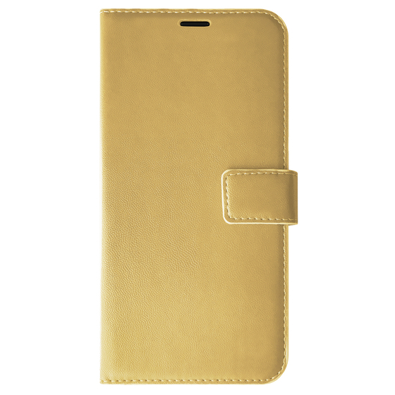 Microsonic Apple iPhone 15 Plus Kılıf Delux Leather Wallet Gold
