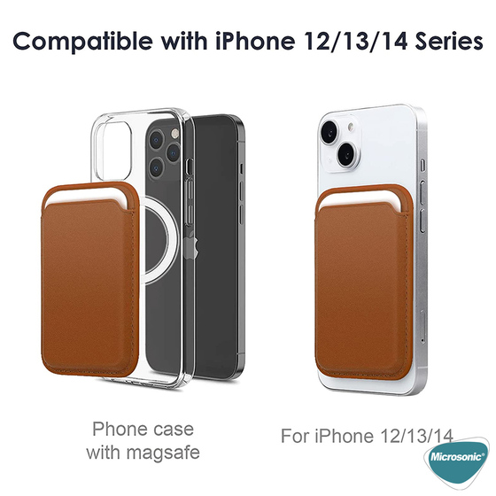 Microsonic Apple iPhone 15 Plus Leather Wallet MagSafe Kırmızı