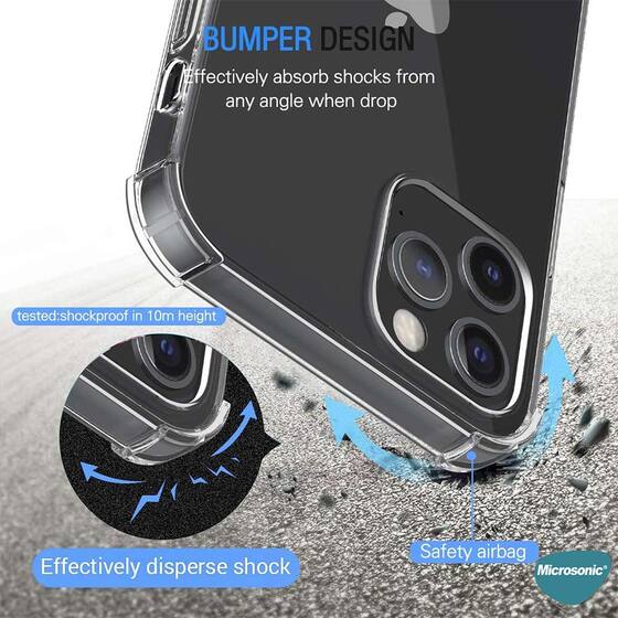 Microsonic Apple iPhone 15 Pro Kılıf Shock Absorbing Şeffaf