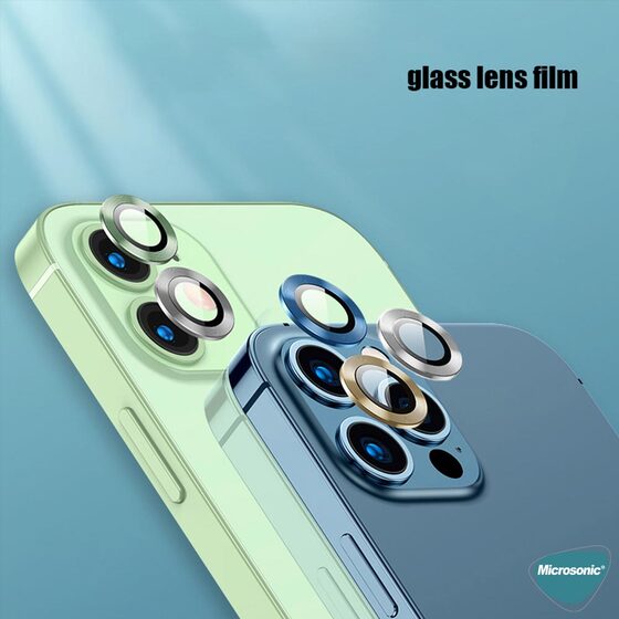 Microsonic Apple iPhone 15 Pro Tekli Kamera Lens Koruma Camı Koyu Yeşil