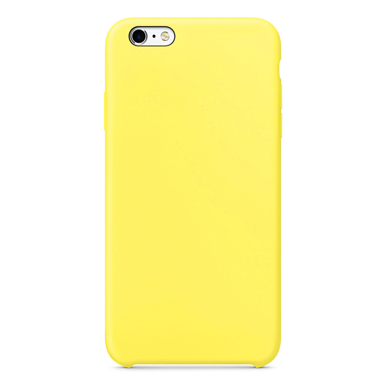 Microsonic Apple iPhone 6S Plus Kılıf Liquid Lansman Silikon Güneş Sarısı
