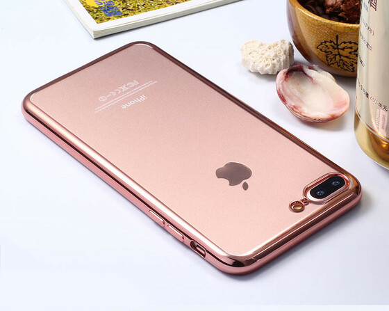 Microsonic Apple iPhone 7 Plus Kılıf Flexi Delux Rose Gold