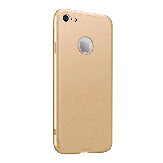 Microsonic Apple iPhone 8 Kılıf Double Dip 360 Protective Gold
