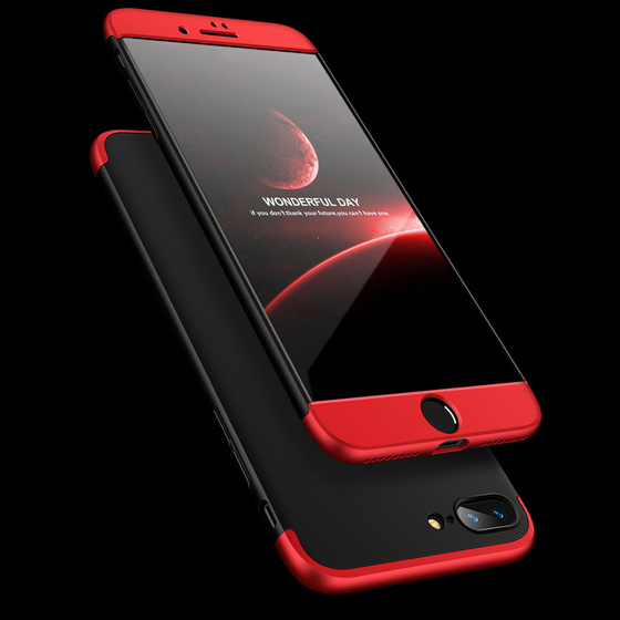 Microsonic Apple iPhone 8 Plus Kılıf Double Dip 360 Protective Kırmızı