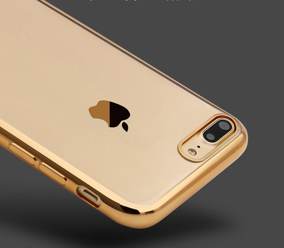 Microsonic Apple iPhone 8 Plus Kılıf Flexi Delux Gold