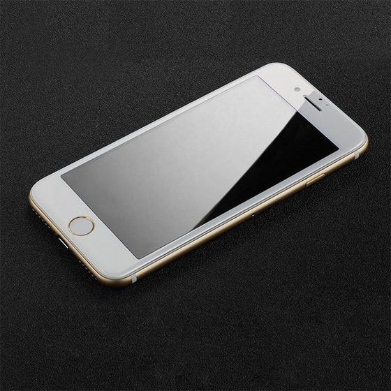 Microsonic Apple iPhone 8 Tam Kaplayan Temperli Cam Ekran koruyucu Kırılmaz Film Beyaz