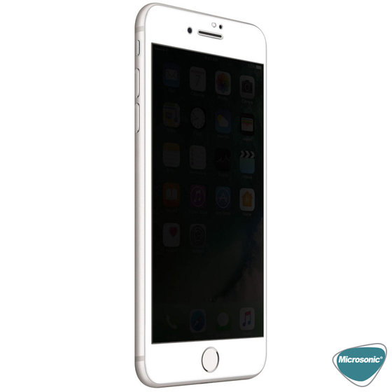 Microsonic Apple iPhone SE 2020 Privacy 5D Gizlilik Filtreli Cam Ekran Koruyucu Beyaz