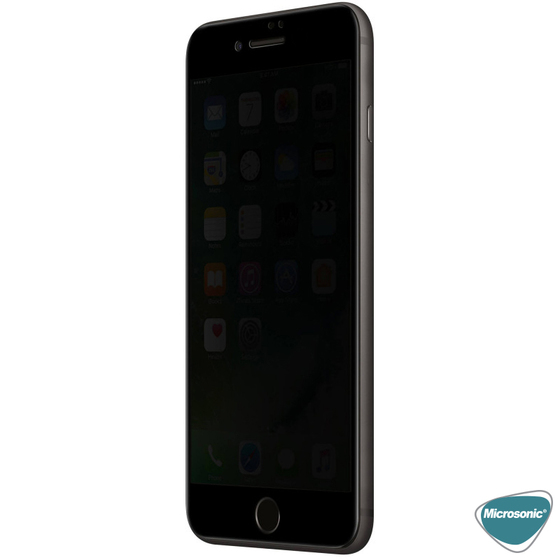 Microsonic Apple iPhone SE 2020 Privacy 5D Gizlilik Filtreli Cam Ekran Koruyucu Siyah