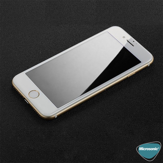 Microsonic Apple iPhone SE 2020 Tam Kaplayan Temperli Cam Ekran Koruyucu Beyaz