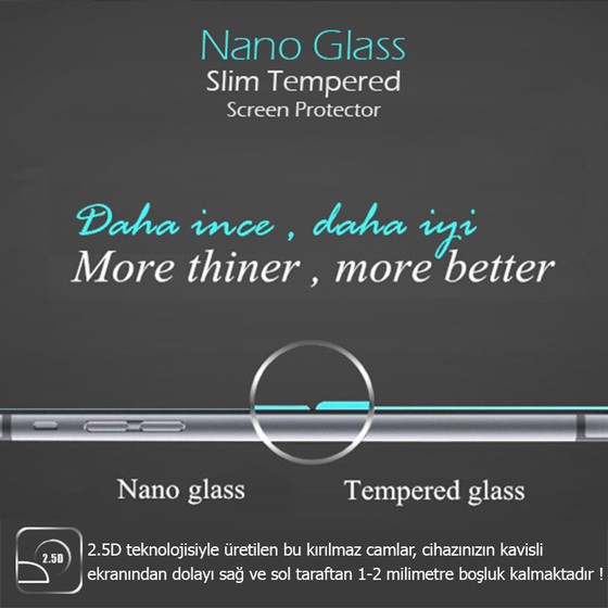 Microsonic Apple iPhone SE Ekran koruyucu Nano Cam (3'lü Paket)