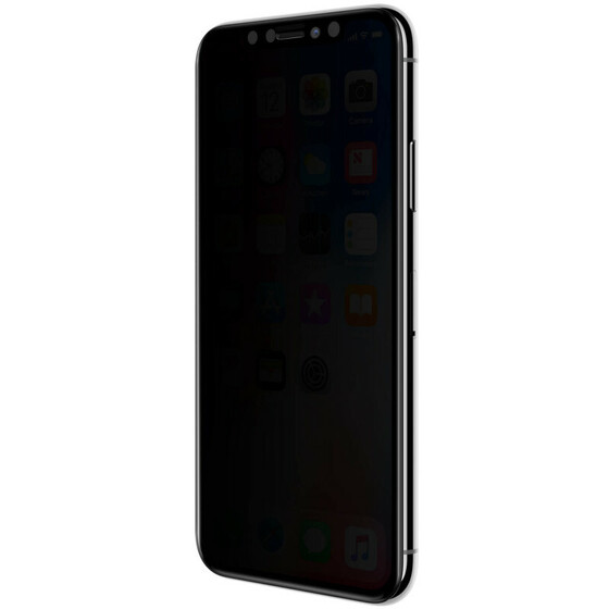 Microsonic Apple iPhone X Privacy 5D Gizlilik Filtreli Cam Ekran Koruyucu Siyah