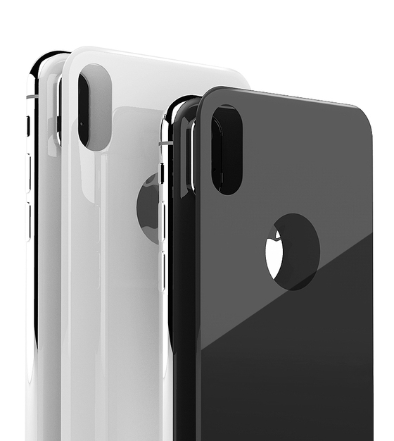 Microsonic Apple iPhone X Tam Kaplayan Arka Temperli Cam Ekran koruyucu Kırılmaz Film Beyaz