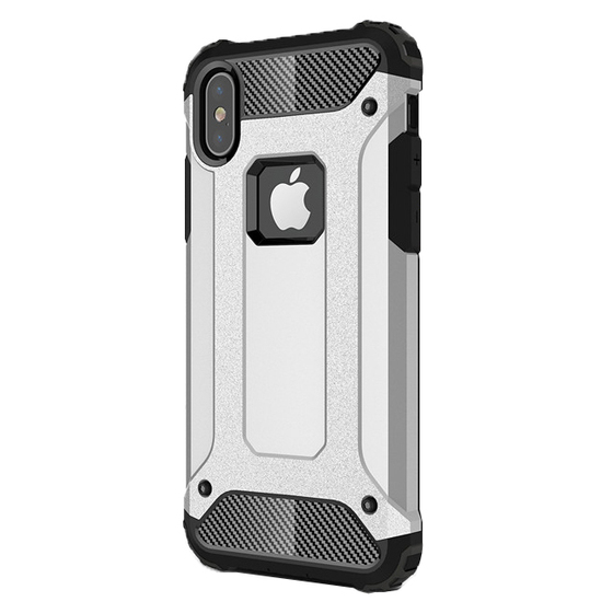 Microsonic Apple iPhone XS (5.8'') Kılıf Rugged Armor Gümüş