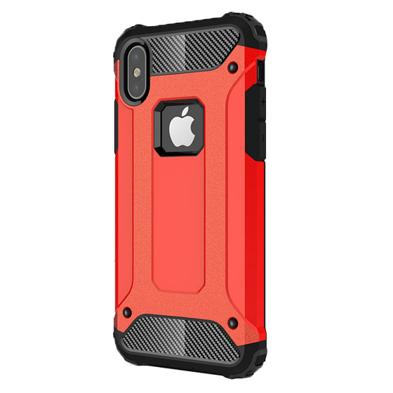 Microsonic Apple iPhone XS (5.8'') Kılıf Rugged Armor Kırmızı