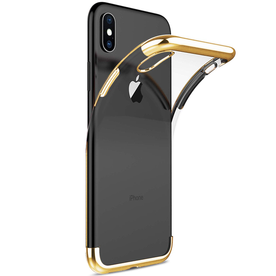 Microsonic Apple iPhone XS (5.8'') Kılıf Skyfall Transparent Clear Gold