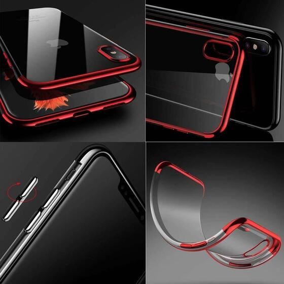 Microsonic Apple iPhone XS (5.8'') Kılıf Skyfall Transparent Clear Siyah