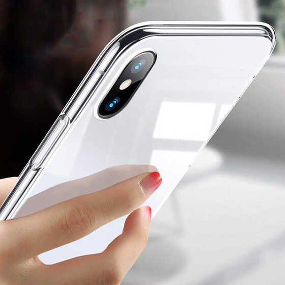 Microsonic Apple iPhone XS (5.8'') Kılıf Transparent Soft Beyaz