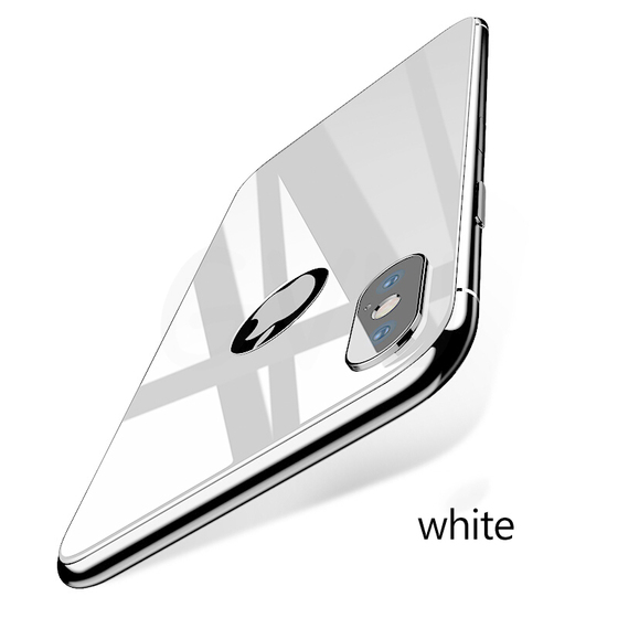 Microsonic Apple iPhone XS (5.8'') Tam Kaplayan Arka Temperli Cam Ekran koruyucu Kırılmaz Film Beyaz