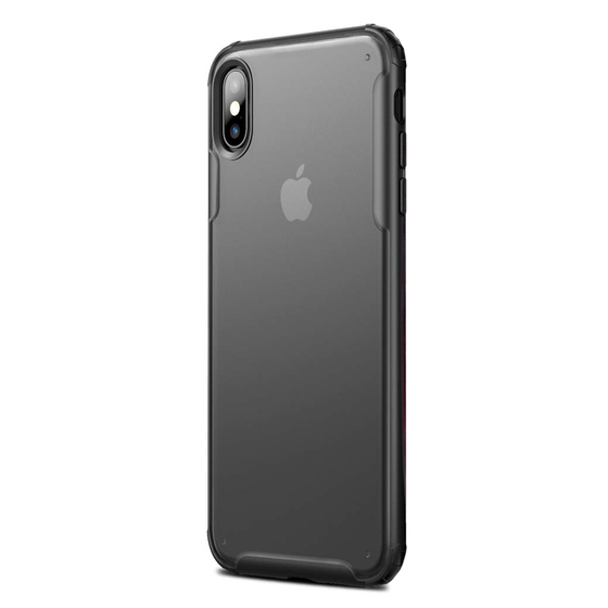Microsonic Apple iPhone XS Kılıf Frosted Frame Siyah