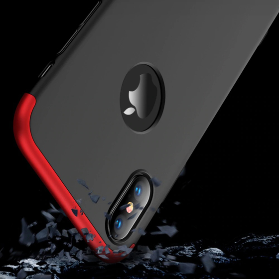Microsonic Apple iPhone XS Max (6.5'') Kılıf Double Dip 360 Protective Lacivert