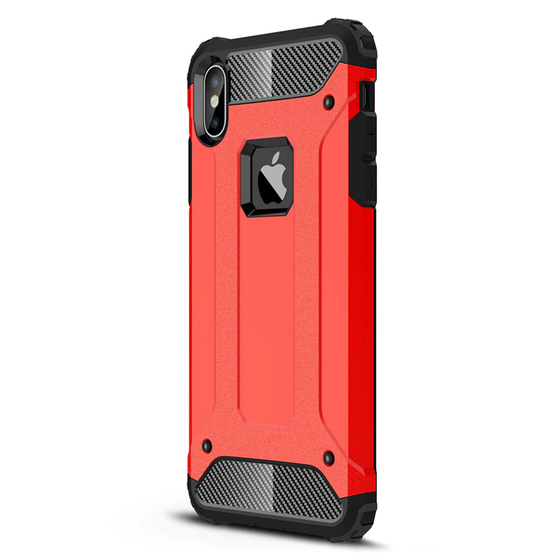 Microsonic Apple iPhone XS Max (6.5'') Kılıf Rugged Armor Kırmızı