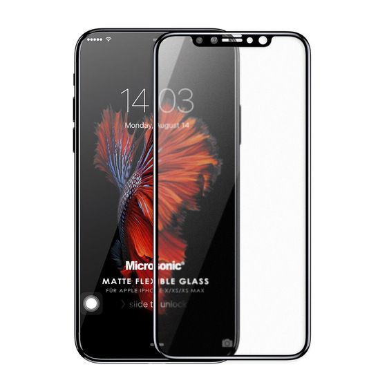 Microsonic Apple iPhone XS Max Seramik Max Matte Flexible Ekran Koruyucu Siyah