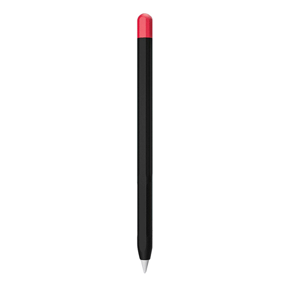 Microsonic Apple Pencil (2. nesil) Kılıf Mat Silikon Kırmızı Siyah