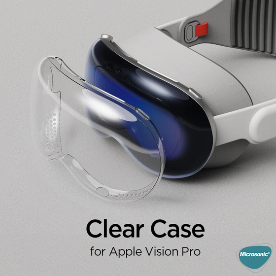 Microsonic Apple Vision Pro Kılıf Crystal Clear TPU Cover Şeffaf